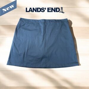 NWOT, Lands' End, Chic Plus-Size Short Skirt, 22W, Gray